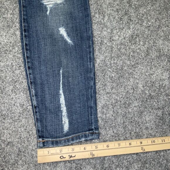 Current Elliott Jeans Womens Size 30 Blue The Stiletto Dark Shredded 80's - Picture 7 of 11